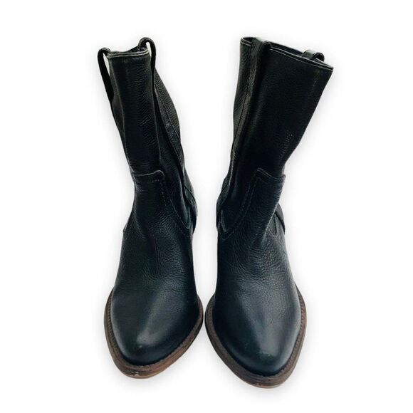 Steve Madden PGRAMIS Black Leather Ankle Boots Women's 7.5 - Picture 3 of 12